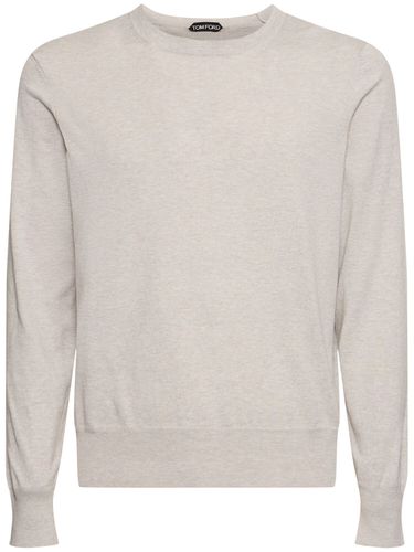 Pull-over Manches Longues En Maille De Coton Pur - TOM FORD - Modalova