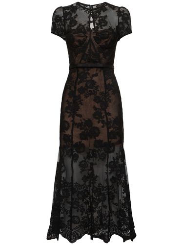 Lace Midi Dress - SELF-PORTRAIT - Modalova