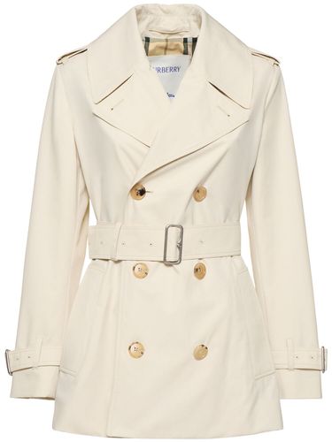 Trench-coat Court En Gabardine & Ceinture - BURBERRY - Modalova