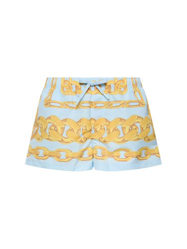 Short De Bain En Nylon Imprimé - VERSACE - Modalova