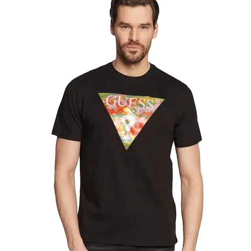 T shirt Logo triangle flowers - Guess - Modalova