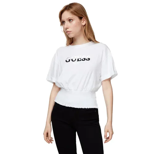 T shirt Guess original Femme Blanc - Guess - Modalova