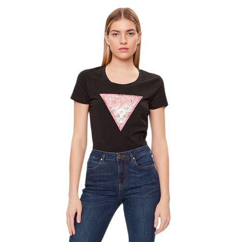 T shirt Guess Tropical Femme Noir - Guess - Modalova