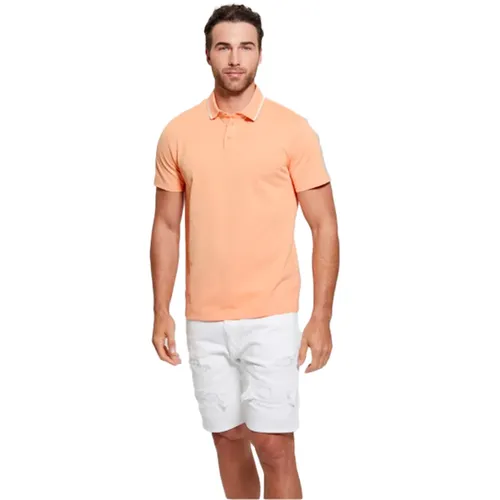 Polo Guess stripe G Homme Orange - Guess - Modalova