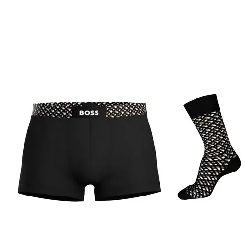 Boxer Boss monogramme Homme Noir - Boss - Modalova