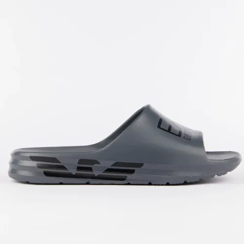 Claquette EA7 Logo Print Homme Noir - EA7 - Modalova