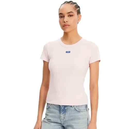 T shirt Hugo badge Femme Rose - Hugo - Modalova