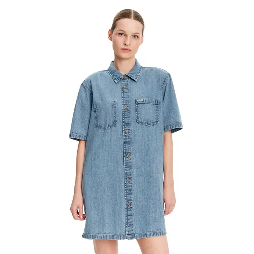 Robe Guess denim Femme Bleu - Guess - Modalova