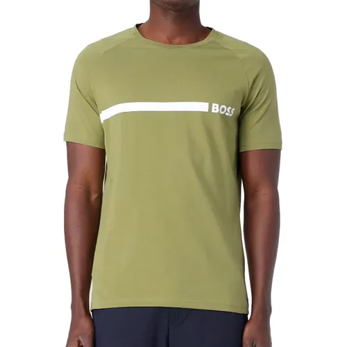 T shirt Boss Slim MC Homme Kaki - Boss - Modalova