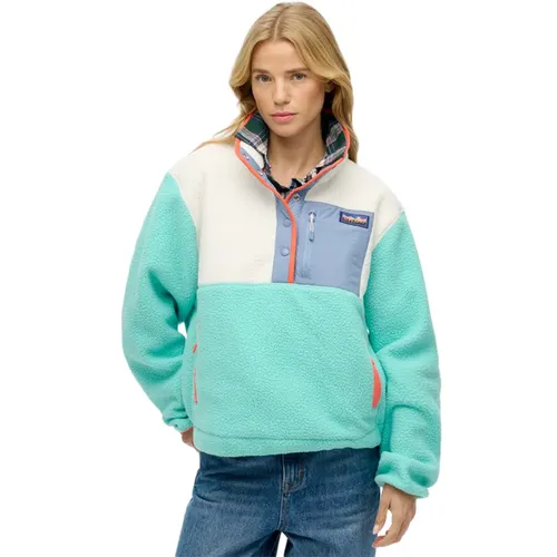 Polaire Superdry Block Femme Vert - Superdry - Modalova