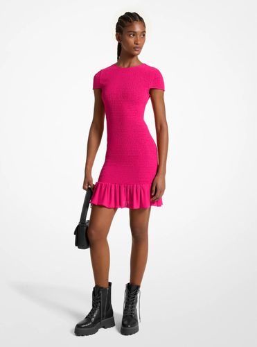 MK Mini-robe smockée en crêpe georgette - Michael Kors - MICHAEL Michael Kors - Modalova