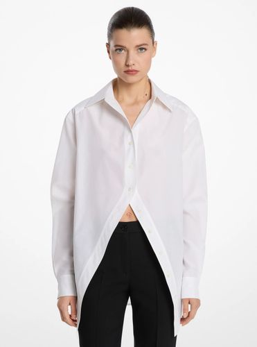 MK Chemise à col tailleur en taffetas de coton et soie - Michael Kors - MICHAEL KORS COLLECTION - Modalova