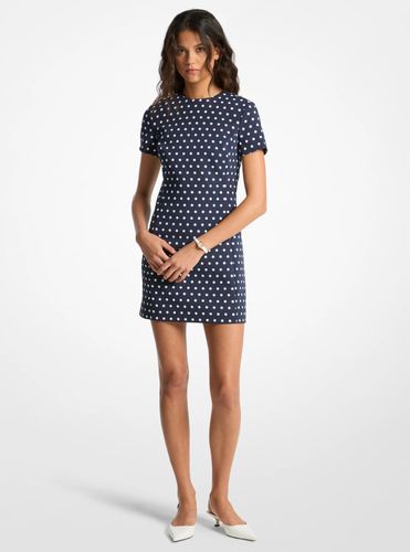 MK Robe droite en crêpe extensible à pois - Michael Kors - MICHAEL Michael Kors - Modalova