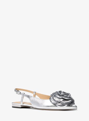 MK Chaussure plate à bride Elodie en cuir métallisé - Michael Kors - MICHAEL Michael Kors - Modalova