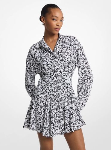 MK Robe chemise à fleurs en crêpe doublé de satin - Michael Kors - MICHAEL Michael Kors - Modalova