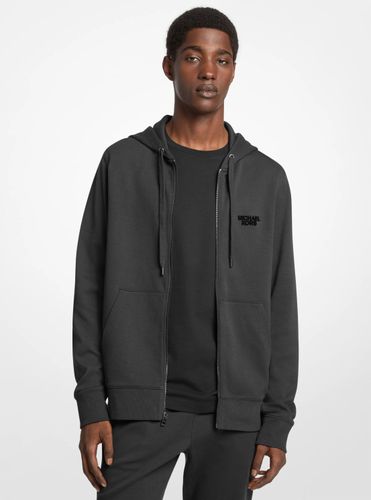 MK Pull à capuche en mélange de coton avec fermeture à glissière - Michael Kors - Michael Kors Mens - Modalova