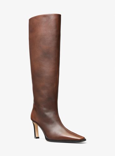 MK Botte Darrah en cuir bruni - Michael Kors - MICHAEL Michael Kors - Modalova