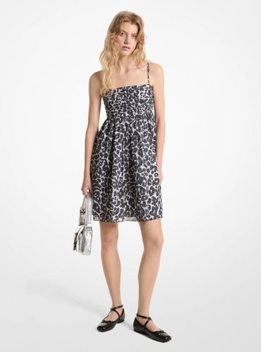 MK Robe en coton à logo motif léopard - Michael Kors - MICHAEL Michael Kors - Modalova