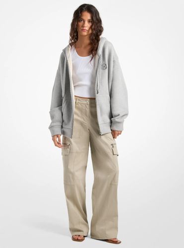 MK Pull à capuche surdimensionné en coton doublé de polaire - Michael Kors - MICHAEL Michael Kors - Modalova