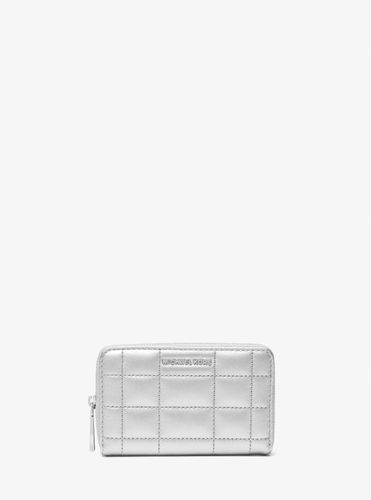 MK Petit portefeuille en cuir matelassé métallisé - Michael Kors - MICHAEL Michael Kors - Modalova