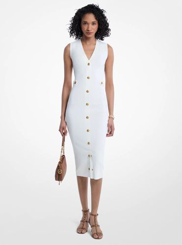 MK Robe mi-longue en tricot extensible - Michael Kors - MICHAEL Michael Kors - Modalova