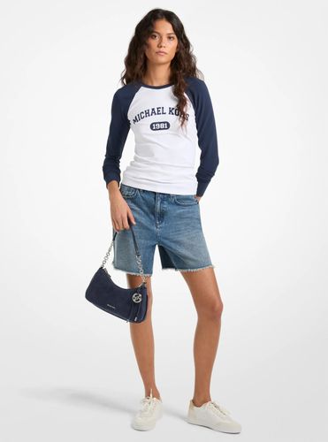 MK T-shirt de baseball en coton extensible à logo graphique - Michael Kors - MICHAEL Michael Kors - Modalova