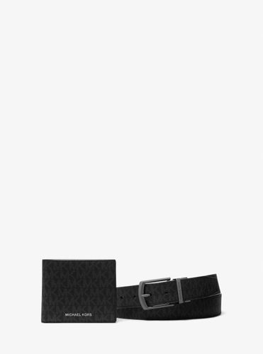 MK Coffret cadeau portefeuille compact et ceinture à logo Signature - Michael Kors - Michael Kors Outlet - Modalova