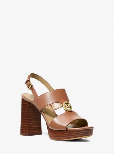 MK Sandale Erin en cuir à semelle compensée - Michael Kors - MICHAEL Michael Kors - Modalova