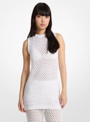 MK Robe débardeur en coton extensible à maille ajourée - Michael Kors - MICHAEL Michael Kors - Modalova