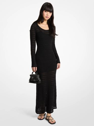 MK Robe longue en maille pointelle extensible - Michael Kors - MICHAEL Michael Kors - Modalova