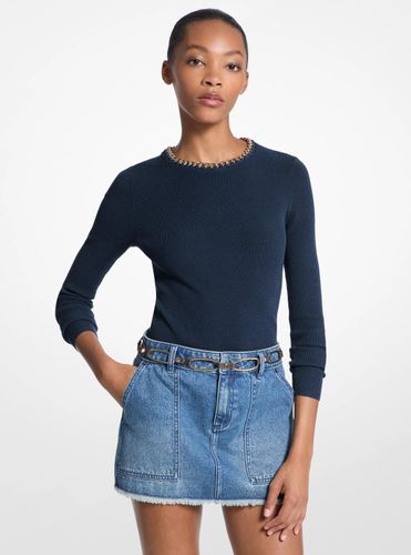MK Pull en mélange de viscose côtelé - Michael Kors - MICHAEL Michael Kors - Modalova