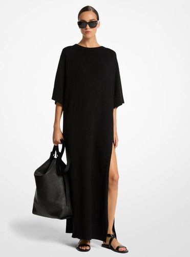 MK Caftan fendu en cachemire et en lin - Michael Kors - MICHAEL KORS COLLECTION - Modalova