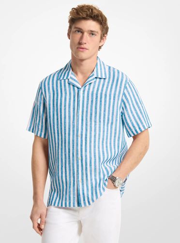 MK Chemise rayée à col cubain - Michael Kors - Michael Kors Mens - Modalova