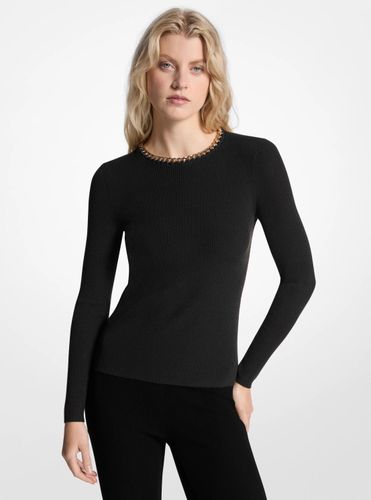 MK Pull en mélange de viscose côtelé - Michael Kors - MICHAEL Michael Kors - Modalova