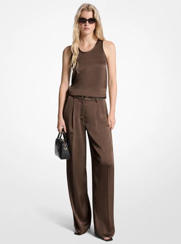 MK Pantalon à jambes larges en satin drapé - Michael Kors - MICHAEL Michael Kors - Modalova