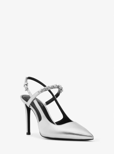MK Escarpin Dina Flex en cuir métallisé avec bride arrière - Michael Kors - MICHAEL Michael Kors - Modalova