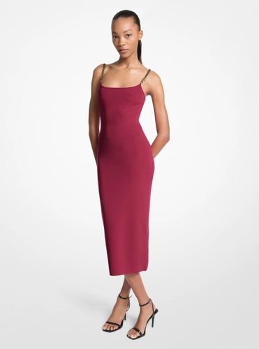 MK Robe mi-longue en mélange de viscose travaillé - Michael Kors - MICHAEL Michael Kors - Modalova