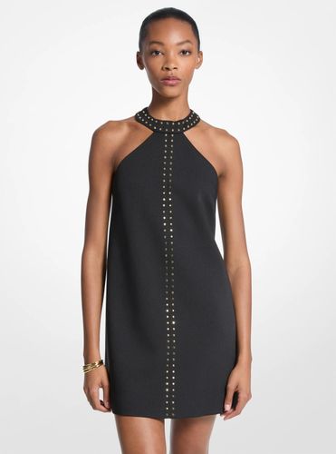 MK Mini-robe ras-de-cou cloutée en crêpe extensible - Michael Kors - MICHAEL Michael Kors - Modalova