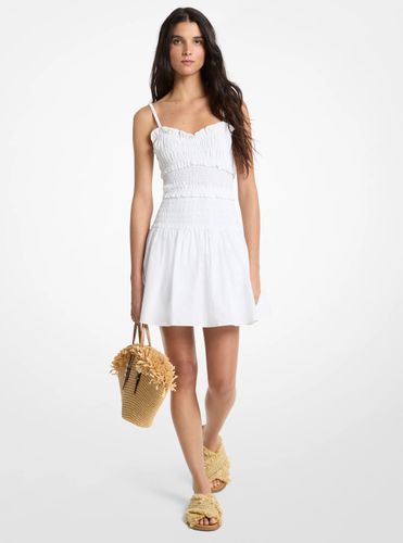 MK Robe débardeur smockée en popeline de coton - Michael Kors - MICHAEL Michael Kors - Modalova