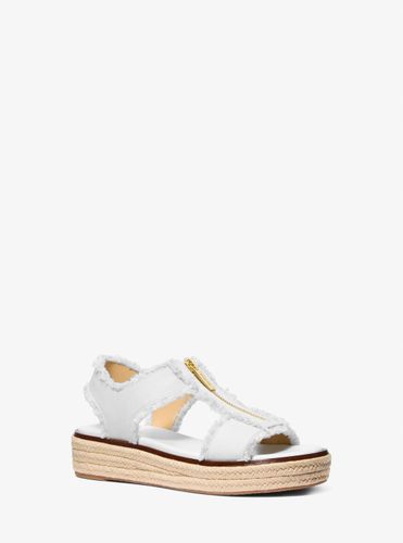 MK Sandale espadrille Berkley en denim effiloché - Michael Kors - MICHAEL Michael Kors - Modalova