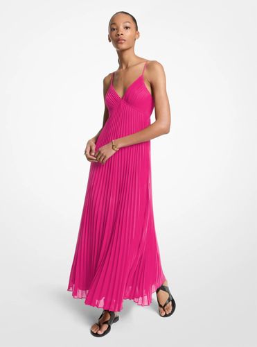 MK Robe longue en georgette plissée - Michael Kors - MICHAEL Michael Kors - Modalova