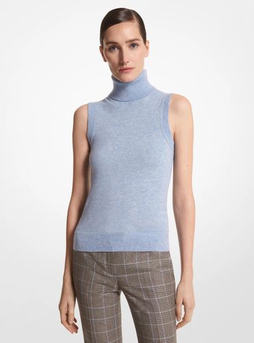 MK Pull à col roulé sans manches en cachemire - Michael Kors - MICHAEL KORS COLLECTION - Modalova