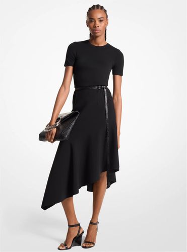 MK Jupe asymétrique en laine barathea extensible - Michael Kors - MICHAEL KORS COLLECTION - Modalova