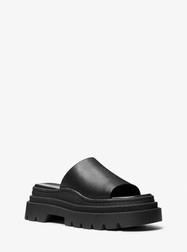 MK Mule Kendra en cuir à semelle compensée - Michael Kors - MICHAEL Michael Kors - Modalova