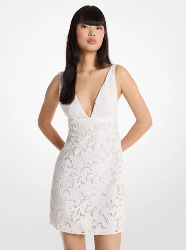 MK Mini-robe en dentelle cordée fleurie - Michael Kors - MICHAEL Michael Kors - Modalova