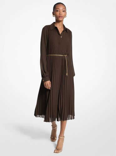 MK Robe chemise plissée en georgette - Michael Kors - MICHAEL Michael Kors - Modalova