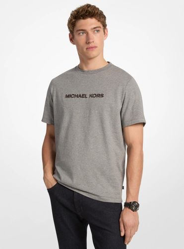 MK T-shirt en coton à logo texturé - Michael Kors - Michael Kors Mens - Modalova