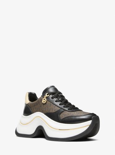 MK Basket Arla en cuir et daim - Michael Kors - MICHAEL Michael Kors - Modalova