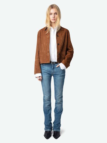 Blouson Lessa 100% Cuir Suede Cognac - Taille XS - Zadig & Voltaire - Modalova