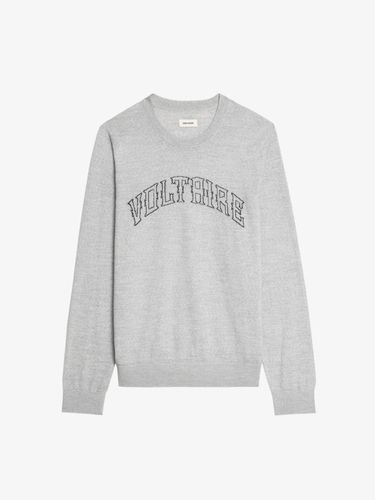 Pull Kennedy 100% Laine Mérinos Gris Chine Clai - Taille M - Zadig & Voltaire - Modalova